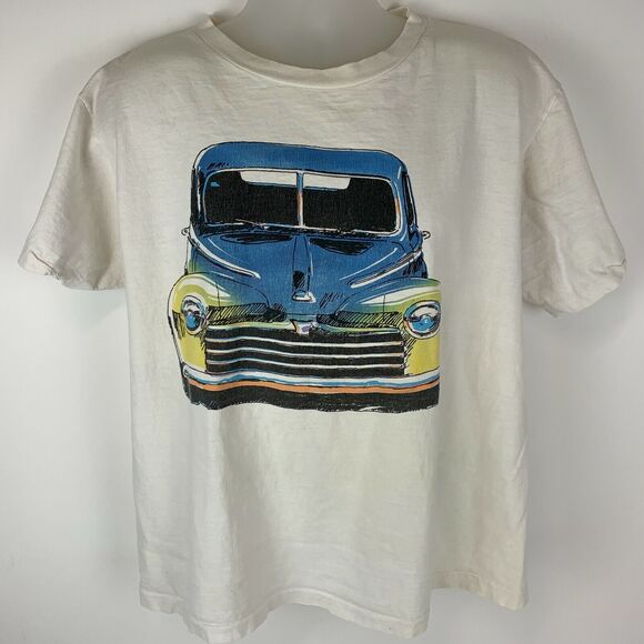Vintage 80s  Rocky Mountain Street Rod Nationals T Shirt Mens XL X-Large White - Picture 2 of 9